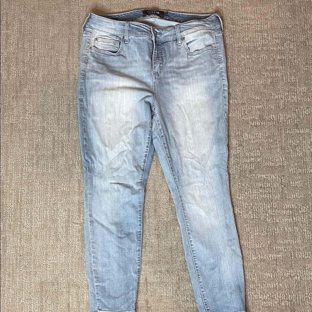 Torrid High Rise Light Blue Skinny Jeans